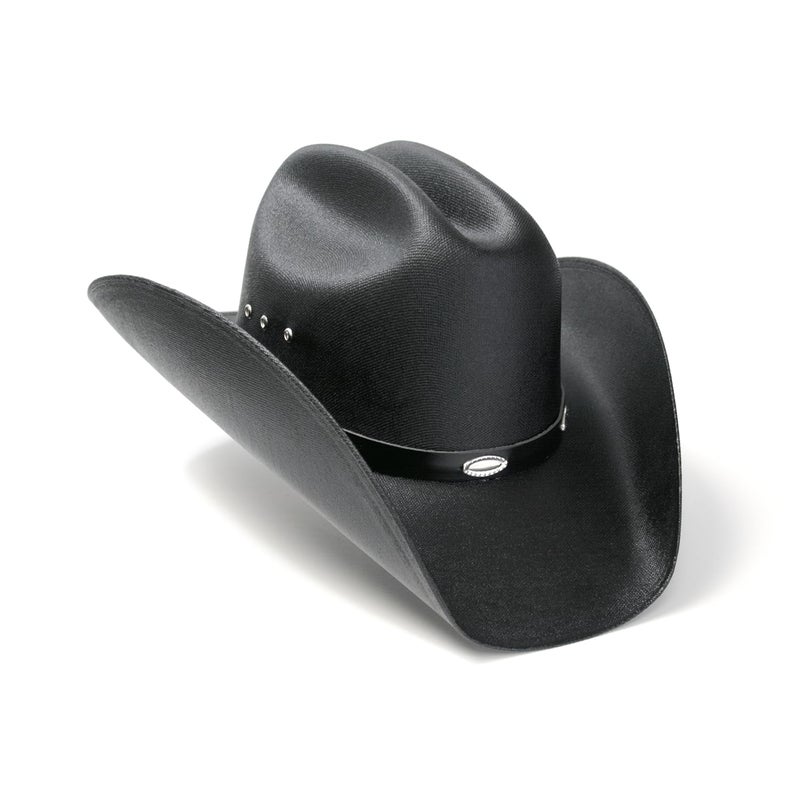 Western Express Kids' Straw Cattleman Cowboy Hat with Silver Conchos Hat Band - Authentic Cowboy and Cowgirl Hat for Boys and Girls - Western Straw Cowboy Hat for Kids - Image 2